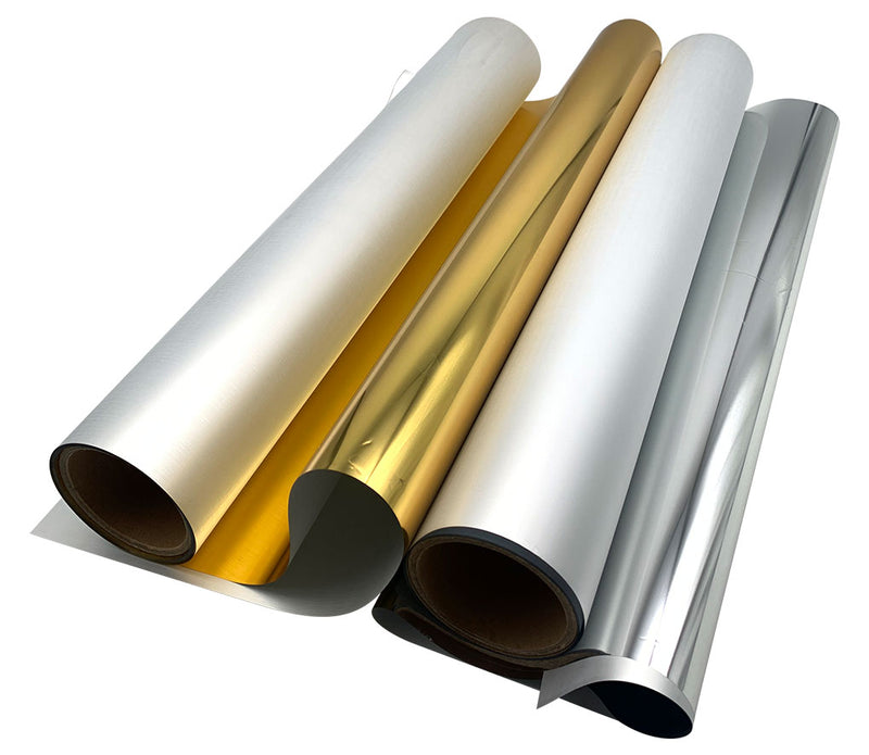 11.8in x 33ft DTF Gold / Silver Foil Stamp Film Roll