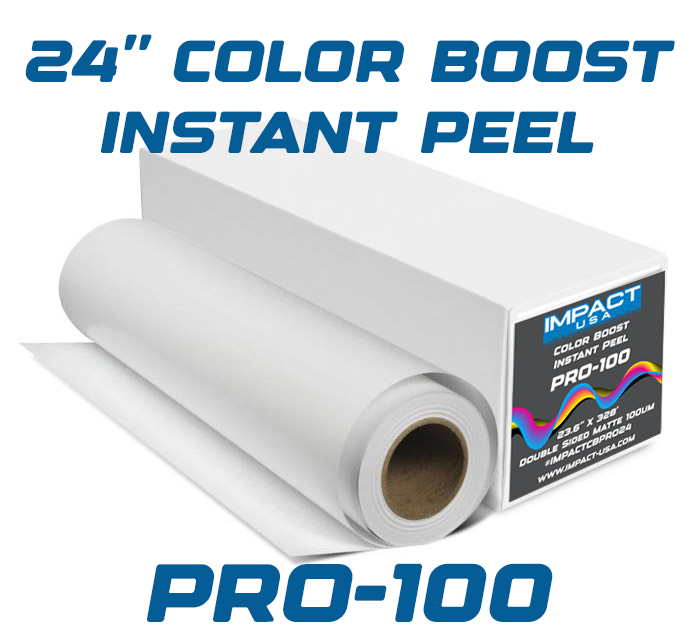 Impact 24" x 328' Color Boost PRO-100 Micron  Double Sided Instant Peel DTF Film