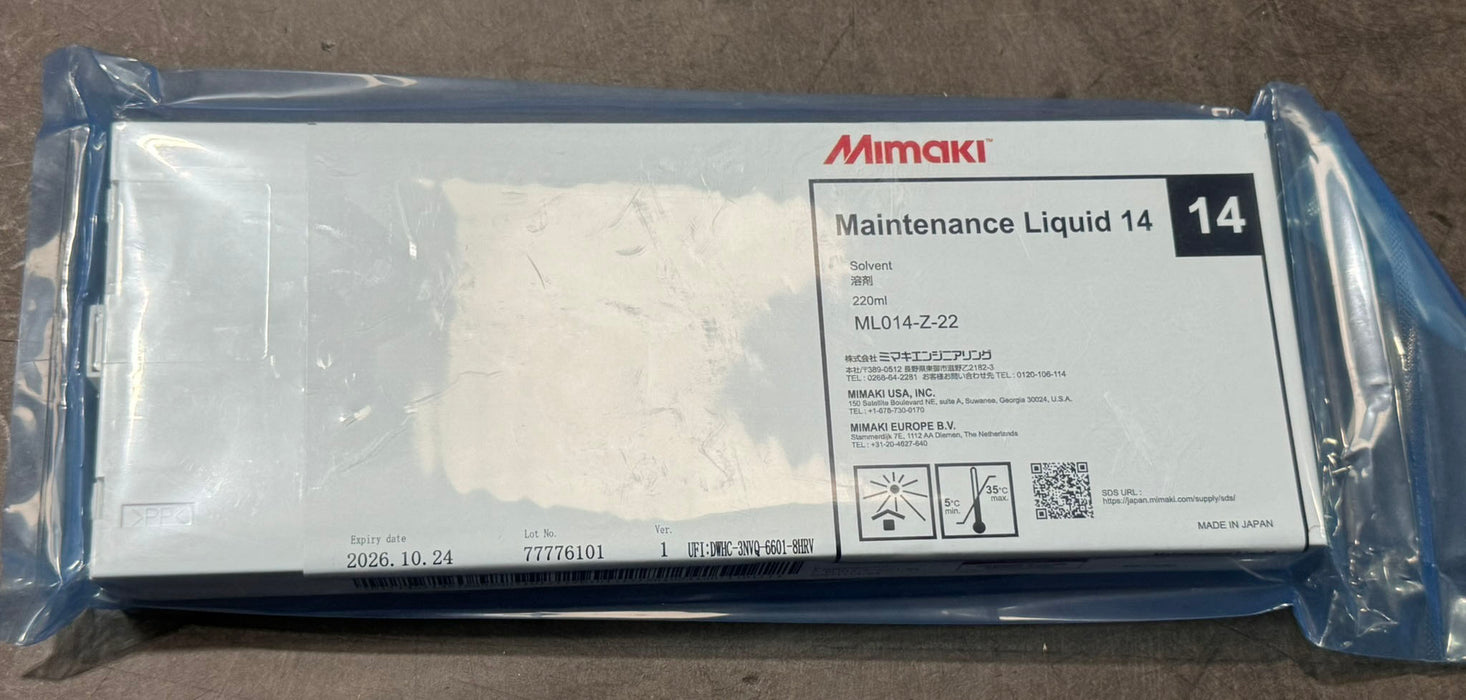 Mimaki Mild Solvent Cleaning Liquid (220ml ) - ML014-Z-22 / SPC-0294