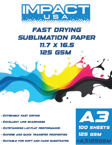 A3 Sublimation Paper 125gsm Sheet - 100