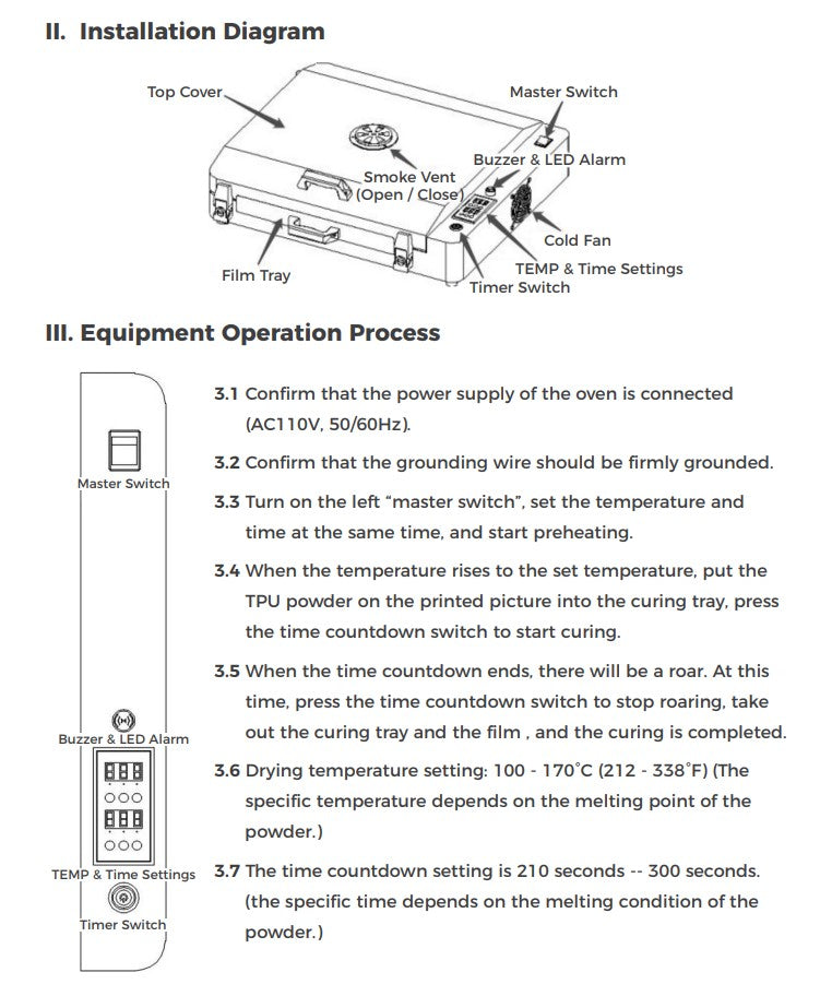 DTF Sheet Large Curing Oven - 18x24" With Temperature Control Pro