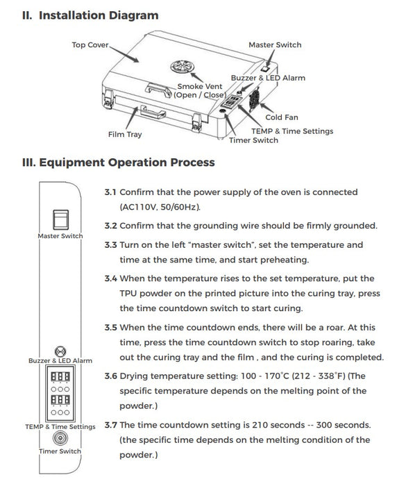 DTF Sheet Large Curing Oven - 18x24" With Temperature Control Pro