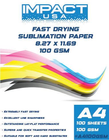 A4 Sublimation Paper 100gsm Sheet - 100