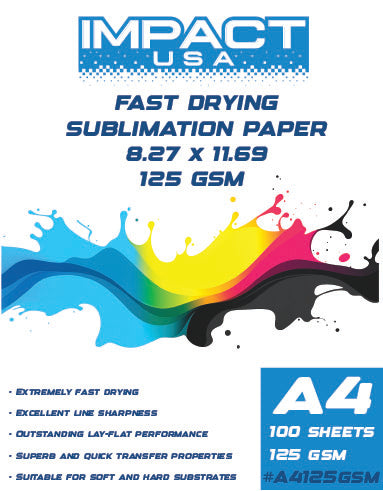 A4 Sublimation Paper 125gsm Sheet - 100