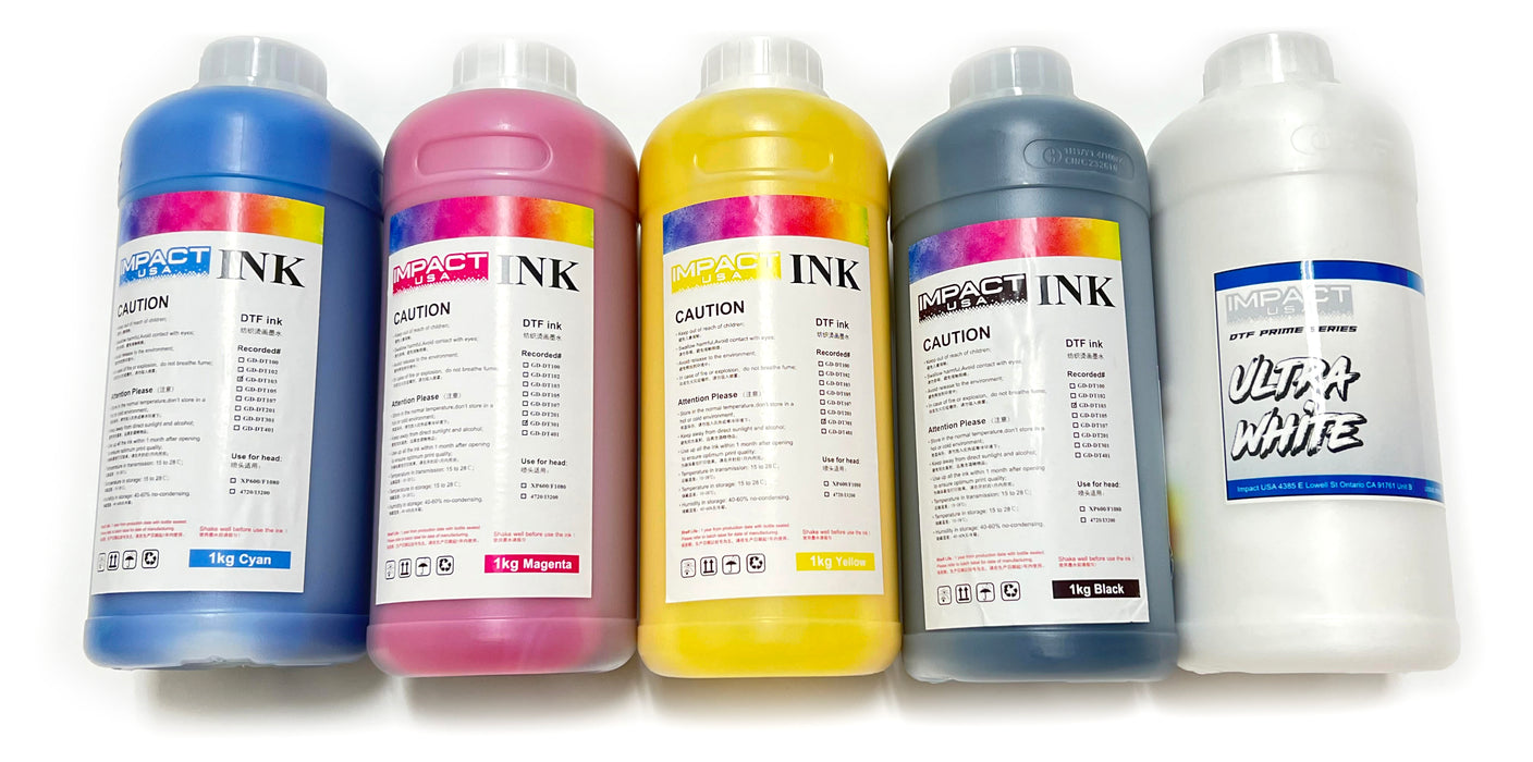 Impact Prime DTF CMYKW Ink 1kg