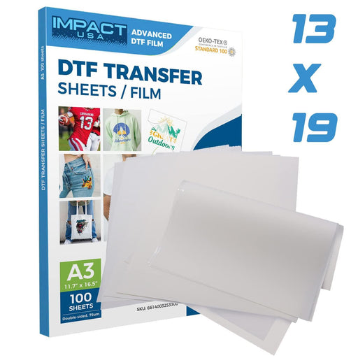 100 13x19' DTF Film PET Double Sided Hot Peel - INKJET PARTS