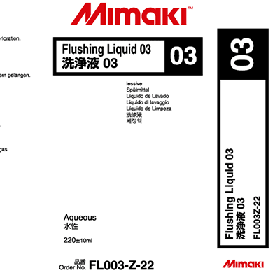 Mimaki Flushing Liquid 03 Cartridge - FL003-Z-22 220ML - INKJET PARTS