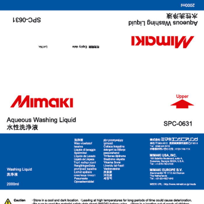 MIMAKI Aqueous Washing Liquid Pack 2000ml SPC-0631 - INKJET PARTS