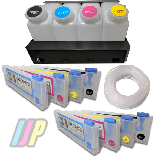 Mimaki Mutoh Roland Bulk Ink System - 4 Tanks / 8 Cartridges / Tubing - INKJETPARTS.NET