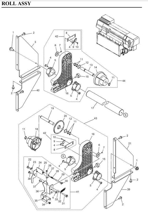 Mimaki ROLL BRACKET HOLDER R – M507826 - INKJET PARTS