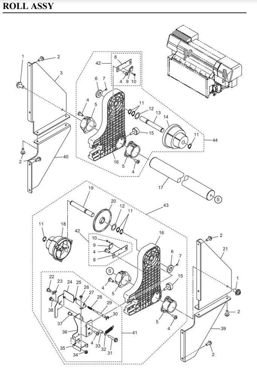 Mimaki ROLL BRACKET HOLDER R – M507826 - INKJET PARTS